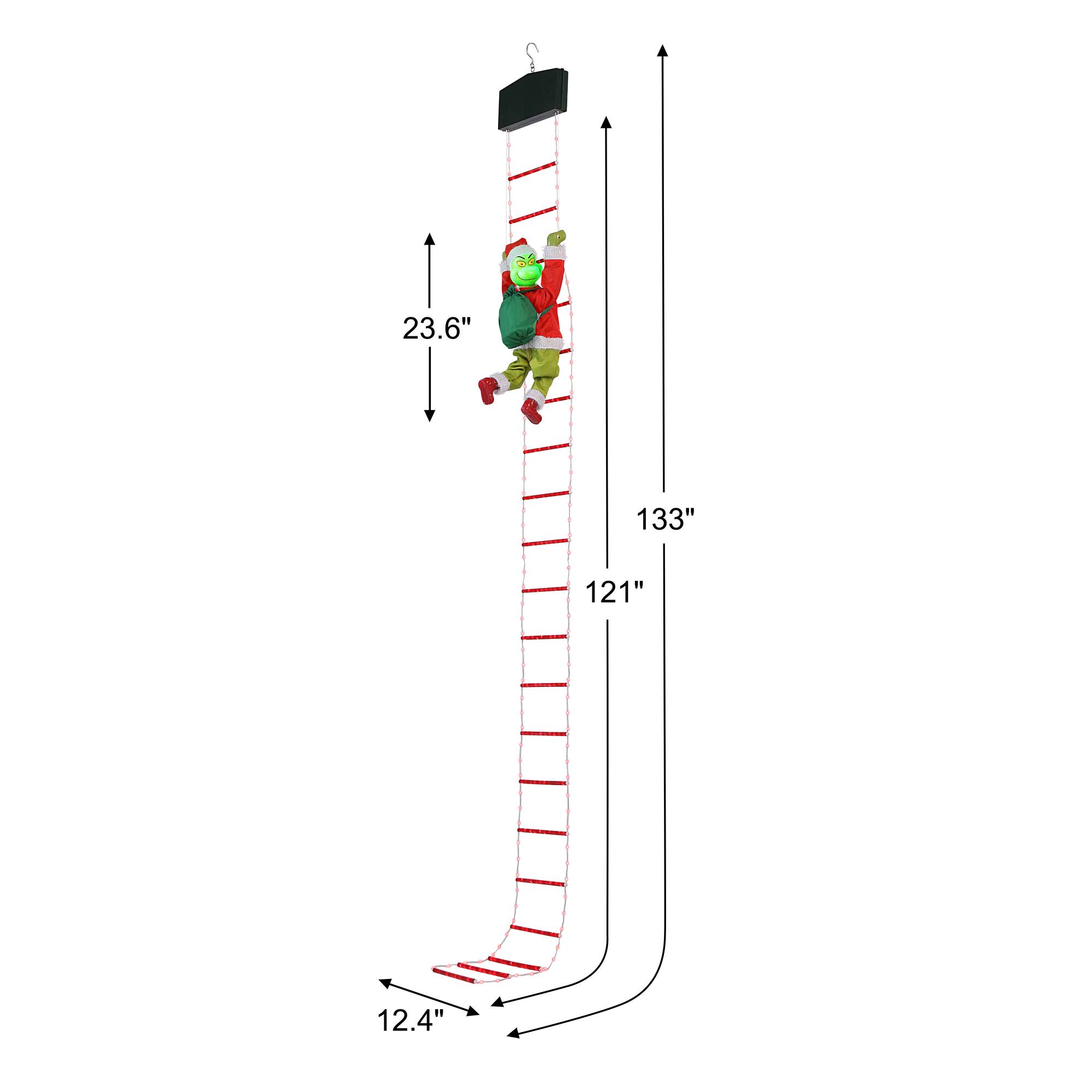 Mr. Christmas 10ft. Outdoor Animated Rope Ladder Climbing Grinch™